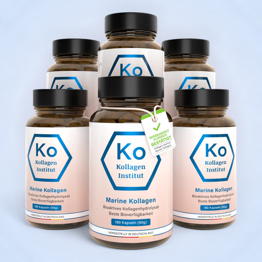 Marine Kollagen Kapseln sechs Gläser