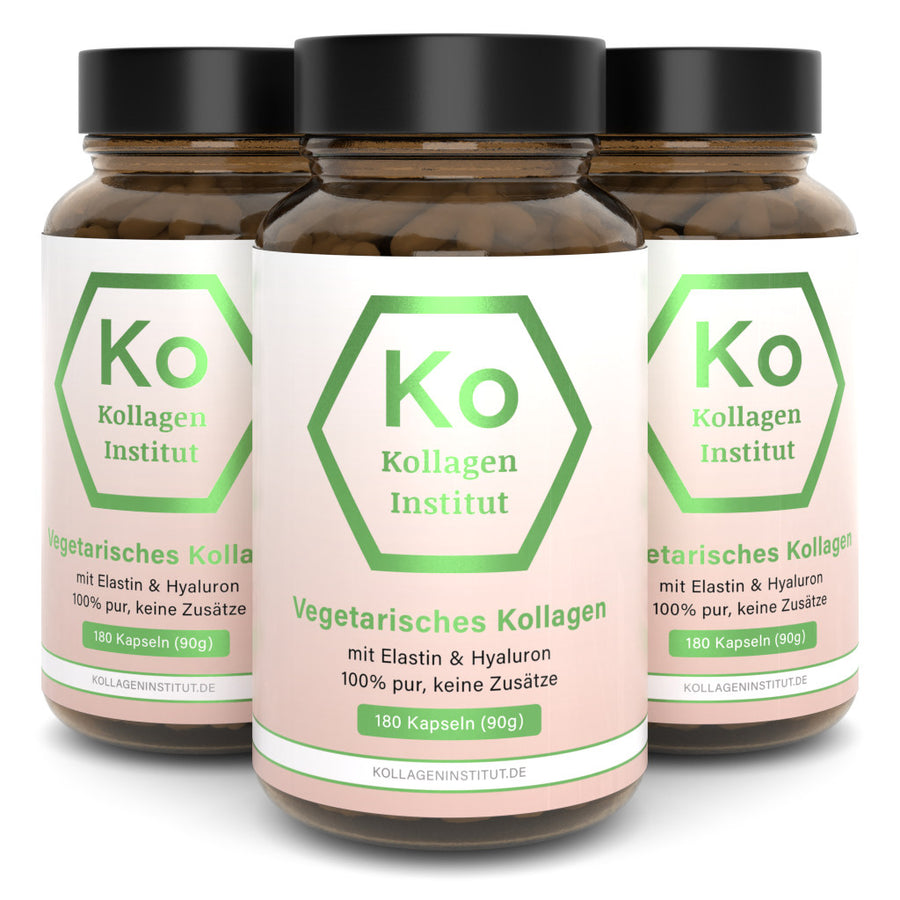 vegetarisches Kollagen drei Gläser