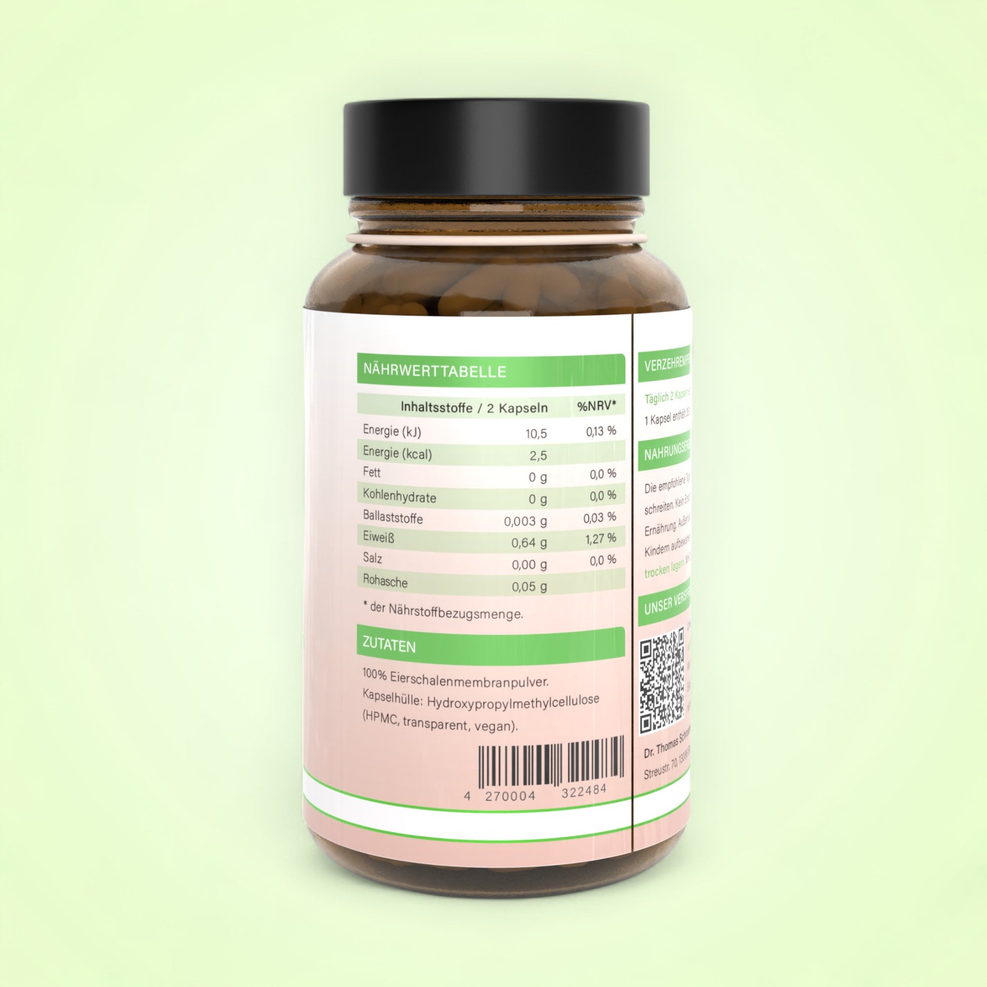 vegetarisches Kollagen Nährwert