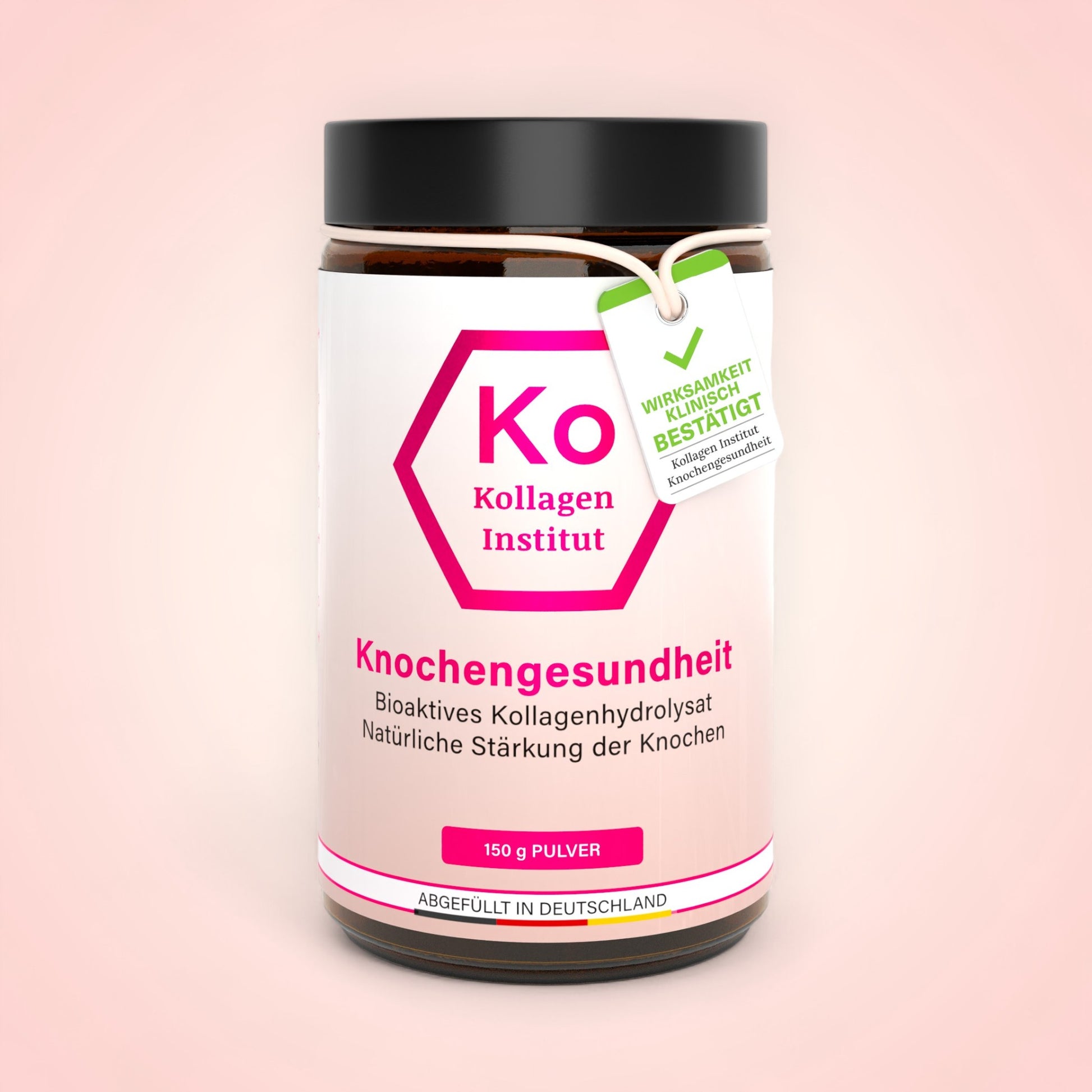 Kollagen pulver für Knochen drei Gläser