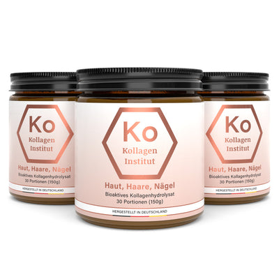3 x Haut, Haare, Nägel Kollagen Pulver