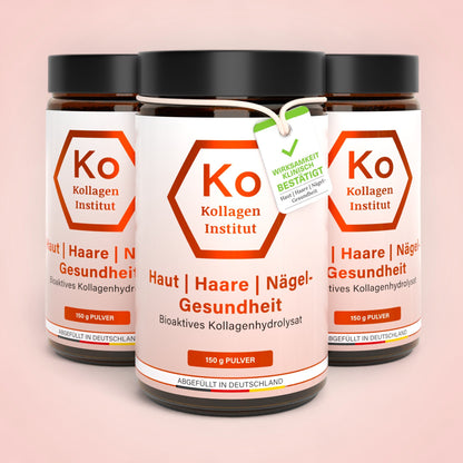 Haut, Haare, Nägel-gesundheit Kollagen pulver Vorteilsset x 3 Gläser