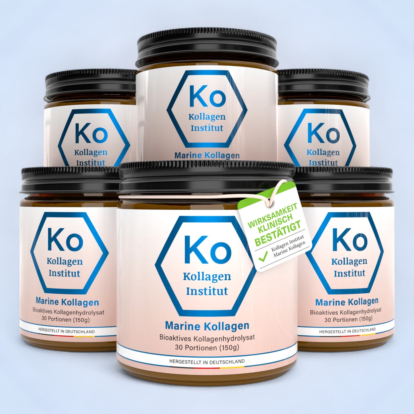 6 x poudre de collagène marin - 100% pur