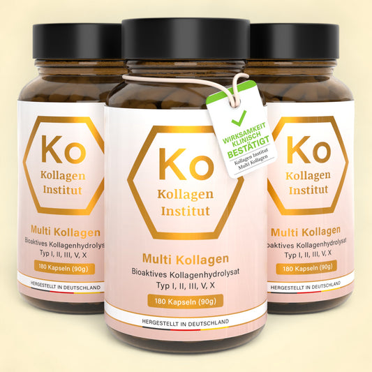 3 x Multi Kollagen Kapseln - Typ I, II, III, V, X