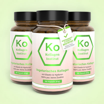 3 x Kollagen Komplex Vegetarisch Kapseln mit Hyaluron und Elastin