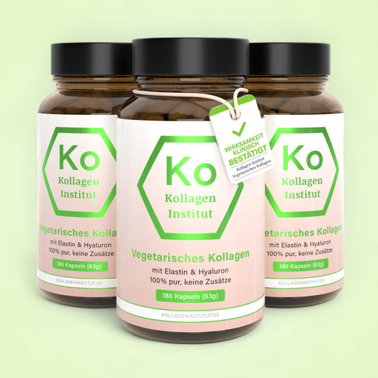 3 x Kollagen Komplex Vegetarisch Kapseln mit Hyaluron und Elastin